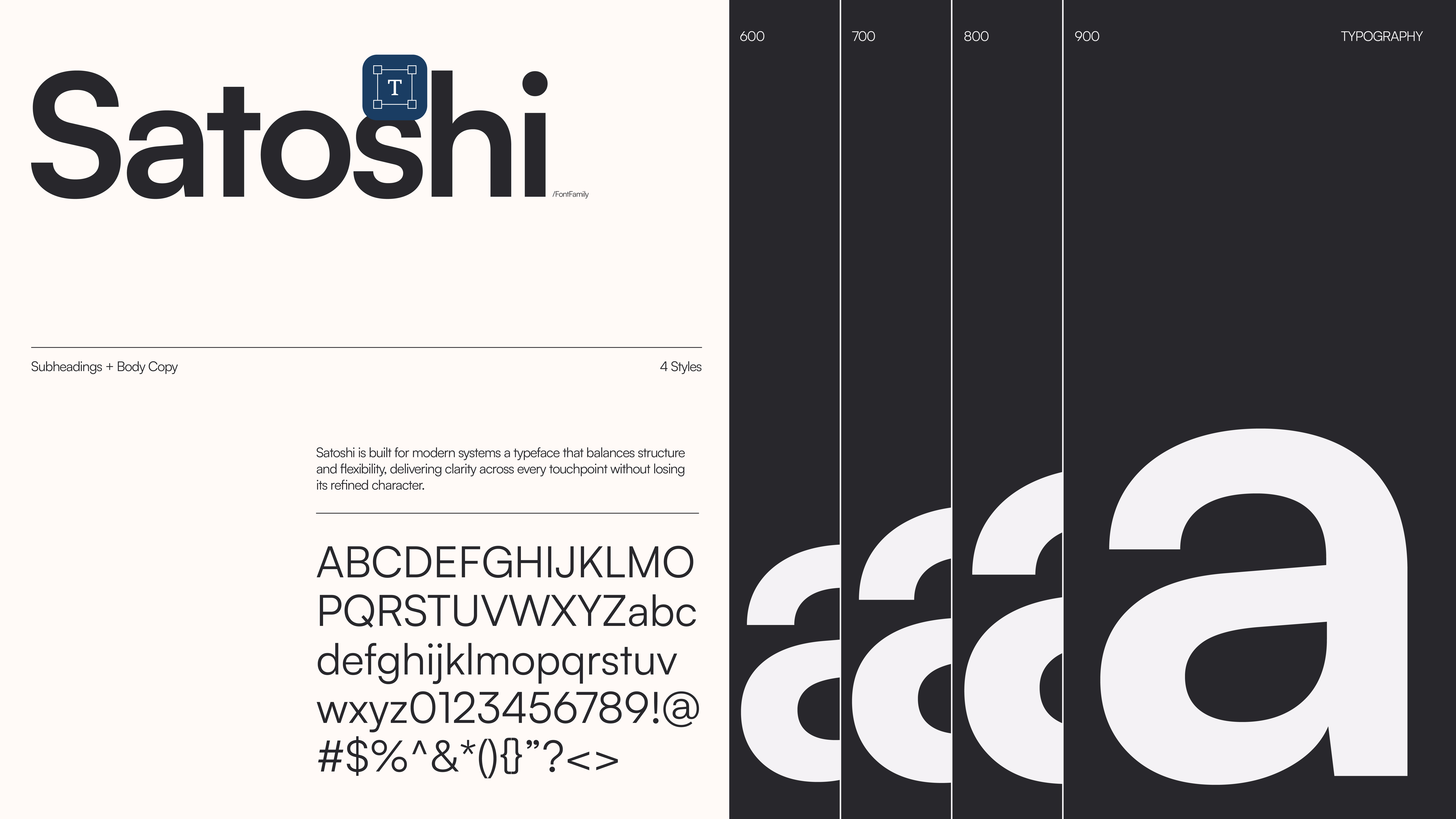 AFZ Global Satoshi typography