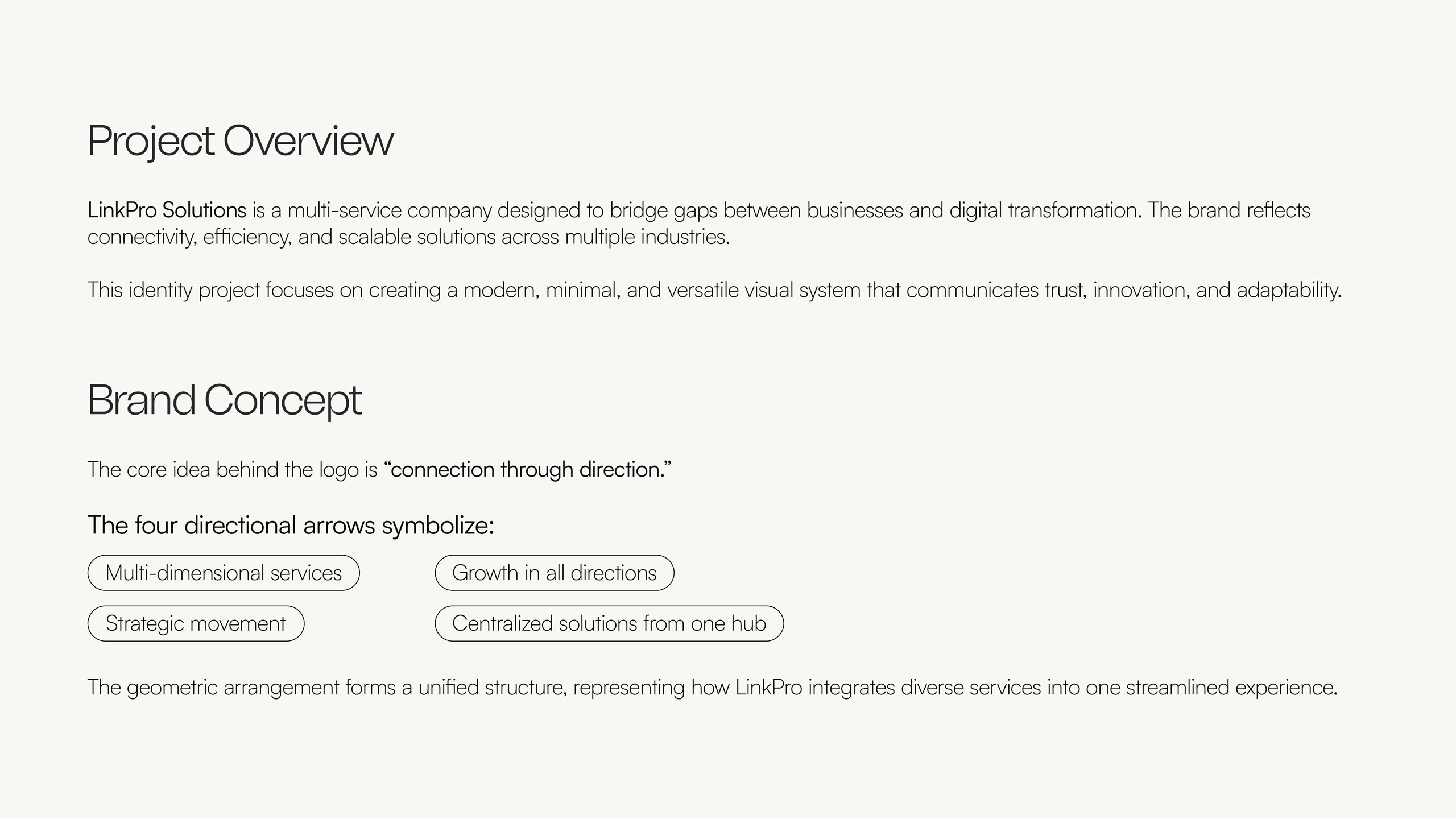 LinkPro Solutions Brand Identity Design, slide 3