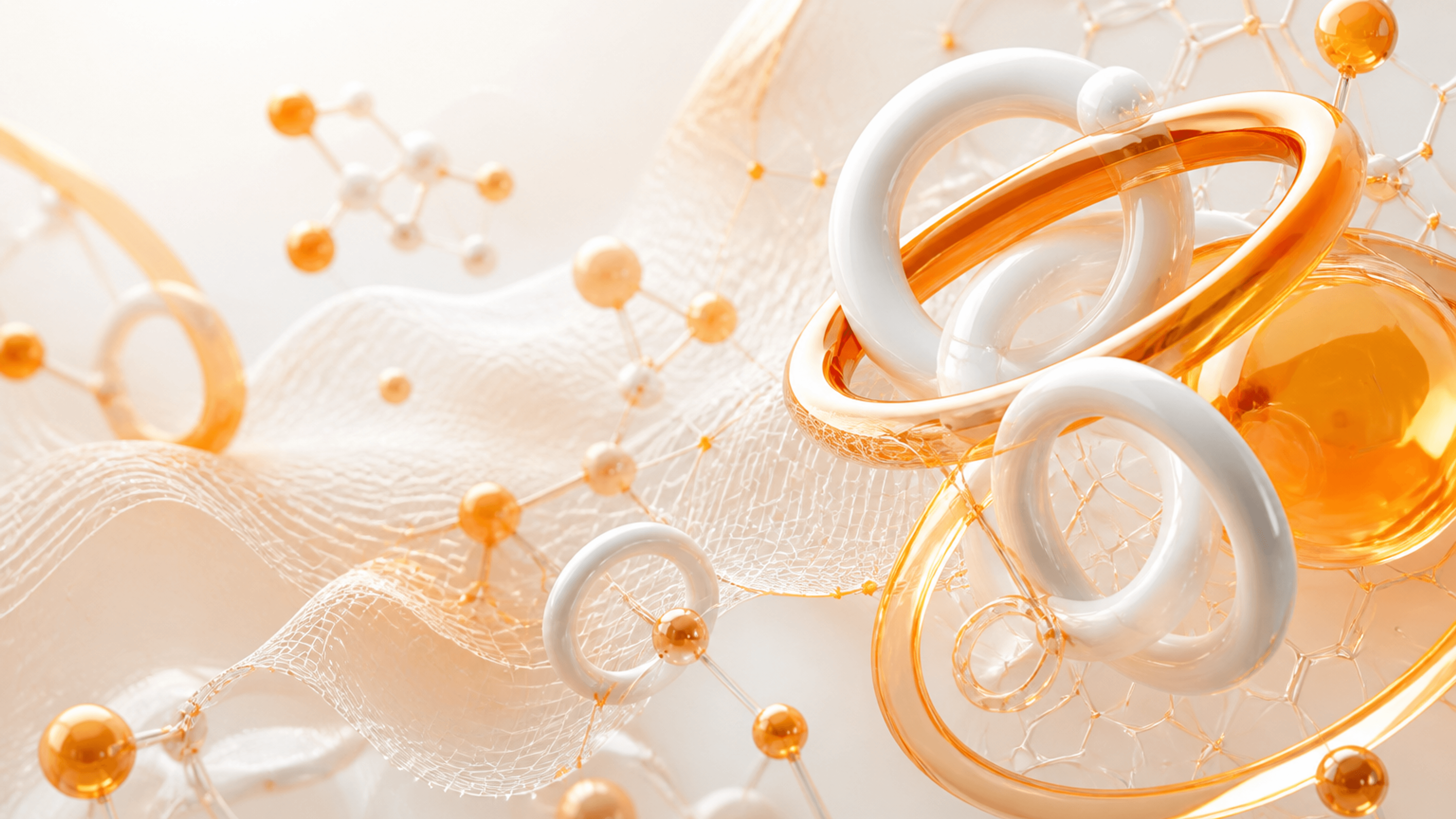 Abstract 3D orange and white pattern for Transcriptome Analysis