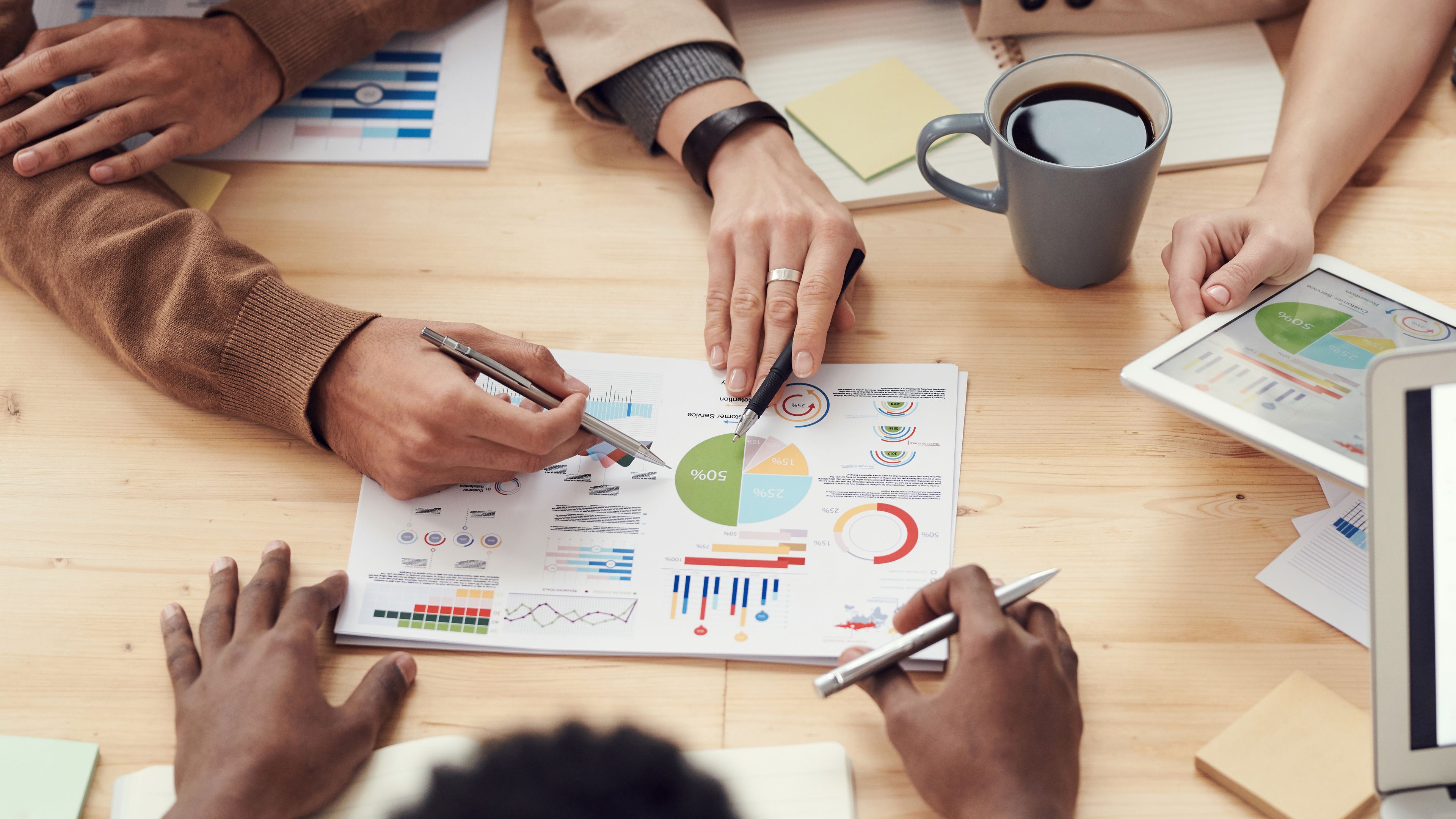 Strategy session at a meeting table